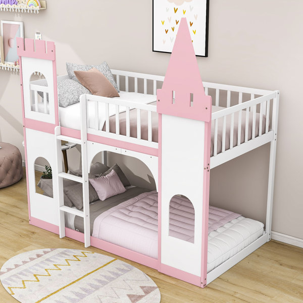 Gemma Violet Amidon Twin Over Twin Castle Bunk Bed Wayfair